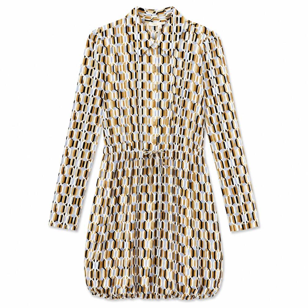 Maje MFPRO01261 Geometric Print Long Sleeve Shirt Dress Size 34